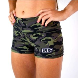 Fleo Grapeade Camo 3.25 Shorts, green camo, size XS